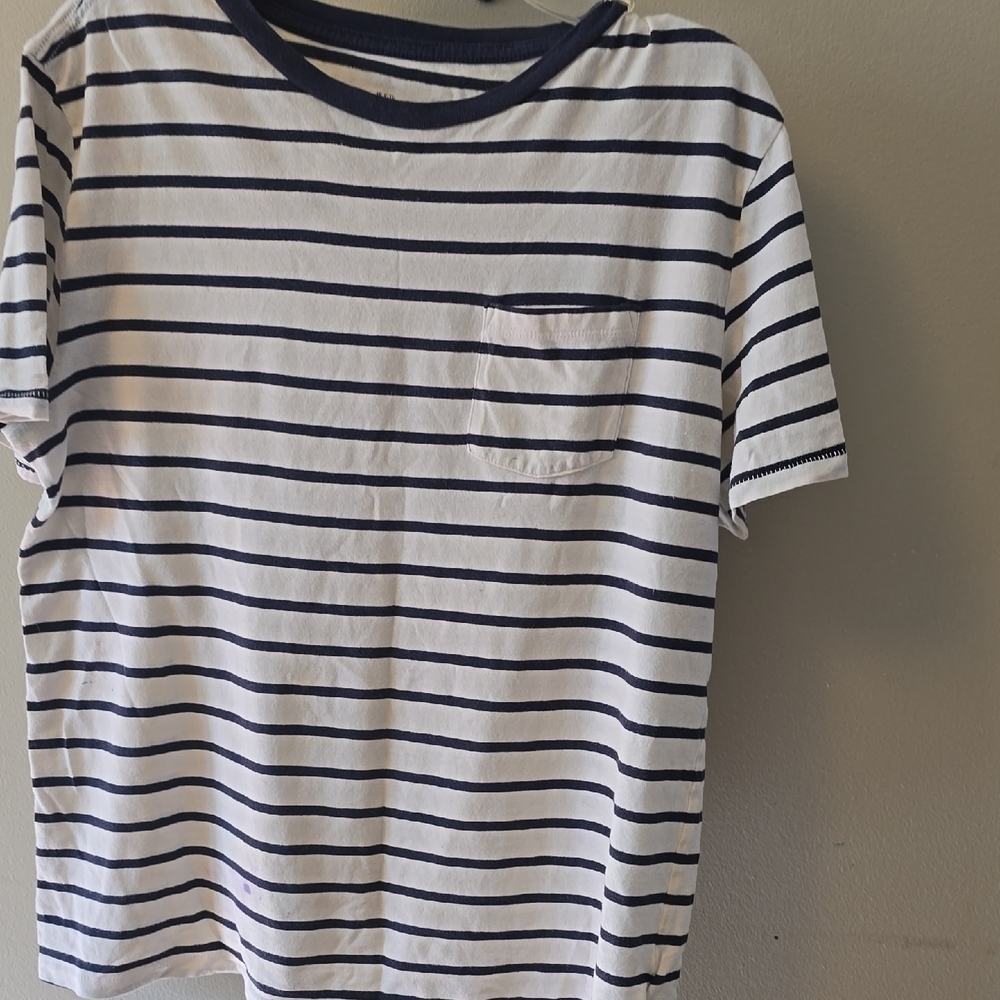 GAP Kids Navy and Cream Striped Tee
